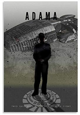 CAICAI Adama Battlestar Galactica Poster dekorative Malerei Leinwand Wandkunst Wohnzimmer Poster Schlafzimmer Malerei 24x36inch(60x90cm)