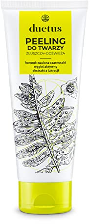 DUETUS Gesichtspeeling. Das feine Peeling gesicht reinigt sanft die Mischhaut und Haut mit Unvollkommenheiten. Gesichts peeling für frauen und Männer. Vegan Naturkosmetik Größe 75g.