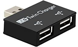 Adattatore hub USB, hub a 2 porte, splitter USB portatile ultra sottile per Surface Pro, Notebook PC, iMac Pro, MacBook Air, Mac Mini/Pro, laptop, unità flash USB, dati e ricarica (adattatore nero