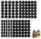 SAVITA 432pcs 3.5cm Spice Labels Stickers, Round Preprinted Spice Jar Labels, Black