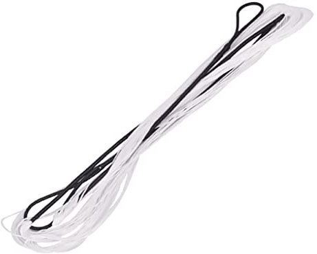 wueiooskj Bogenzubehör 12 Stränge Weaving Bicolor Jagd Abriebfest Schneller Flug Leicht Einfache Bedienung mit guter Duktilität, Schwarz Weiss, 62 Zoll