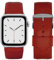 Eternel - Correa compatible Apple Watch Holi Rojo 38/40/41 mm adaptadores alumnio plata hecho a mano en Francia - Compatible con todos los Apple Watch
