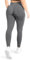 SMILODOX Leggings Damen Amaze Pro mit Scrunch, Butt Lift Sporthose High Waist V-Shape Trainingshose Seamless Blickdicht Yogahose Für Sport Fitness Alltag, Größe:XL, Color:Anthrazit Melange