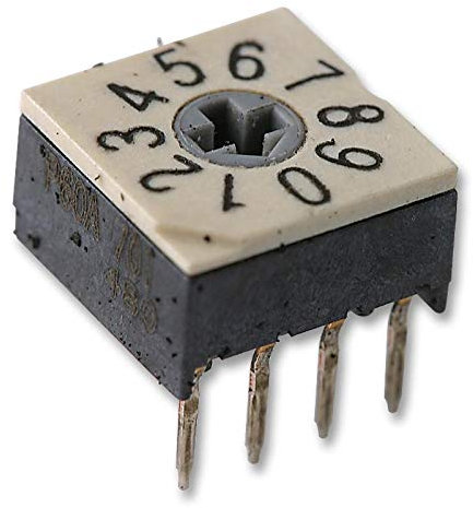 Schalter, PCB, Kreuzkopf, BCD-Code, rotierende kodierte Schalter, 1 Stück | P60A701