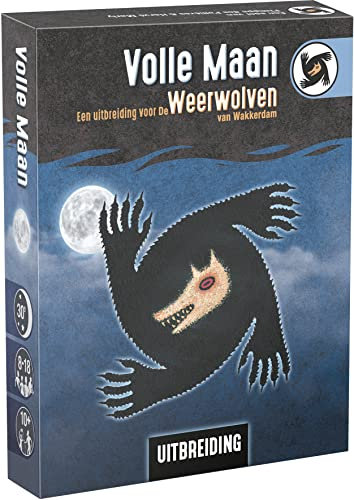 Asmodee Die Werwölfe von Wakkerdam - Vollmond - Kartenspiel - Enthält 40 Neue Karten, um Weervolven noch spannender zu Machen - 10+ - 1-28 Spieler - DE