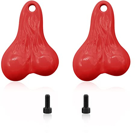 OGRC 2PCS Hanging Truck Balls Nuts 16g Bumper Balls Bull Nuts Tail Ball Counterweight for TRX4M SCX24 1/18 1/24 RC Crawler Car (Red)