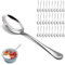 Suwimut 30 Pieces Stainless Steel Dinner Spoons Set, 20cm/8 inch Large Spoons Silverware, Mirror Polished Tablespoons Silver Table Soup Spoons for Home, Kitchen or Restaurant