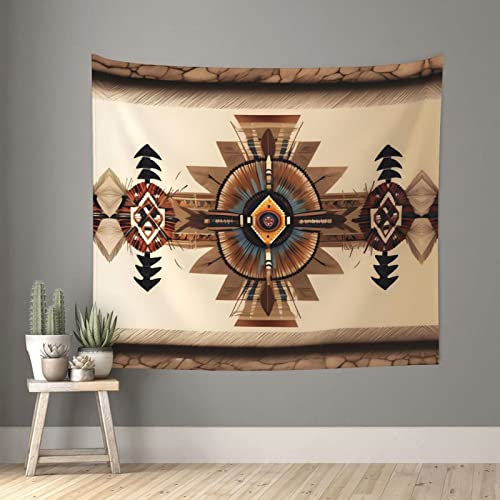 Vacsax Indianer-Malerei, Wandteppich, Kunst, Wandteppich, Wandbehang, Heimdekoration, 130 x 152 cm, Schlafzimmer, Wohnzimmer, Schlafzimmer