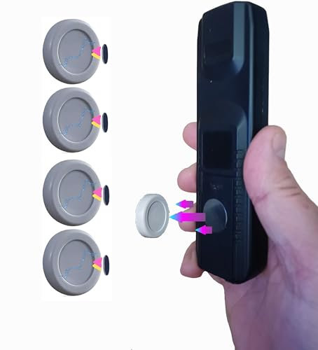 B BachVibes Kit de 4 Soportes Magnéticos para Mando a Distancia, telefono, router, regletas enchufe y Organizador de Mandos por control remoto en Pared sin Taladrar