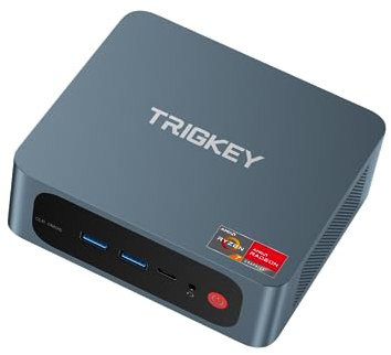 TRIGKEY Mini PC AMD Ryzen 7 Pro 5850U Processor, 8C/16T(Up to 4.4GHz), Mini Computer 16G DDR4 500G NVMe SSD, Support Triple-screen 4K Output, WiFi-6, BT 5.2, WOL, Auto-power-on, S5 Desktop PC