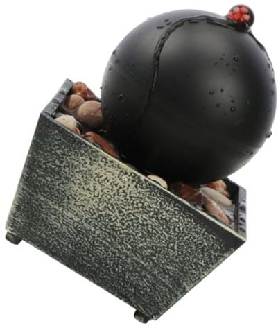 WOFASHPURET Indoor Tischbrunnen Wasserfall Deko Mit Led Beleuchtung Bonsai Wasserspiel Für Wohnzimmer Büro Entspannender Zen Wasserfall Aus Polyresin Tischfontäne Mit Dekorativen Kieselsteinen