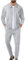 Uomo Tute da Ginnastica Waffle Manica Lunga Cerniera Giacca & Pantaloni Set di 2 Pezzi Grigio per Casual Sport Lavoro, XXL