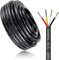 20 Meter 16AWG 4x1,5mm² Elektrischer Kabel, 4 Adriges Kabel 5V/12V/24V/300V Stromkabel Verzinntes Kupferkabel, Flexibel und Weich Niedrige Impedanz Hohe Temperaturbeständigkeit Verlängerungskabel