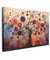 MuchoWow© Impression sur Toile Decoration Murale Peinture 90x60 cm Tableaux Decoratifs Muraux Décoration Chambre Arbre de vie - Fleurs - Rose - Hippie - Art