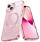 GaoBao for iPhone 13 Case Magnetic, Slim Fit iPhone 13 Phone Case [Compatible with MagSafe] Fashion Sparkle Luxury Shockproof Anti-Slip Women Girl Bling Phone Cover for iPhone 13 6.1, Glitter/Pink