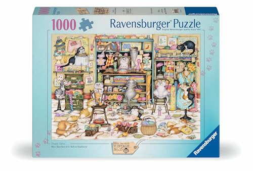 Ravensburger Crazy Cats Mrs Hardwick's Haberdashery 1000 Piece Jigsaw Puzzles for Adults and Kids Age 12 Years Up