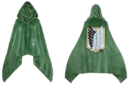 Fehodun Anime Umhang Attack on Titan Cape Decke Anime Cosplay Harness Mantel Manga Karneval Kostüm Halloween Requisiten