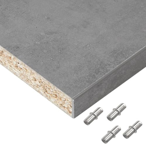 Hausfux Einlegeboden, Regalboden nach Maß - 1,9 cm Starke Spanplatte, melaminbeschichtet, einseitige ABS-Kante - Made in Germany - Maßanfertigung - für Möbelbau (Loftec, 50 x 50 cm)