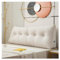 CJJZFO Rückenkissen Lesekissen für Bett und Sofa, Keilkissen, Rückenpolster für Die Wand, Sitzkissen, Wandkissen, mit Waschbarem Bezug, Ideal zum Anlehnen im Bett(White,80 * 50 * 20cm)