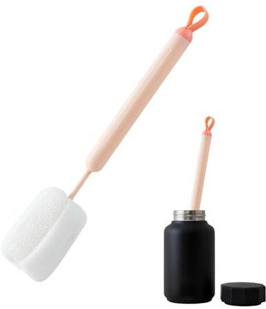 Cepillo de esponja para biberones - Cepillo suave para biberones, cepillo de limpieza para biberones | Esponja de limpieza portátil con mango largo, estropajo para biberones, platos limpios antiarañaz
