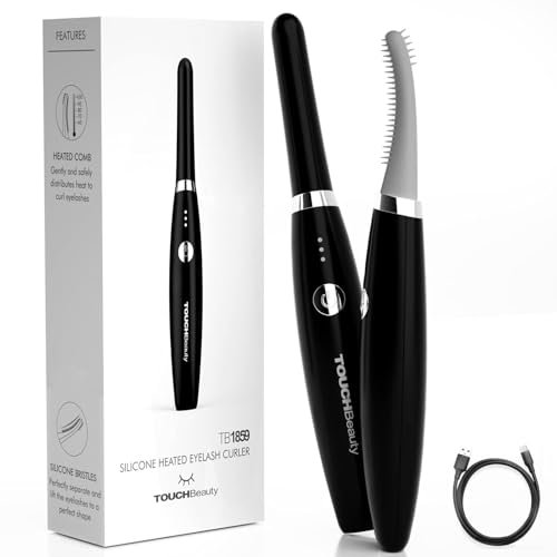 TOUCHBeauty Beheizbare Wimpernzange mit USB-Ladefunktion-3 Temperaturstufen, Elektrische Beheizte Silikon-Wimpernformer, heizt in 10s auf für langanhaltende Locken