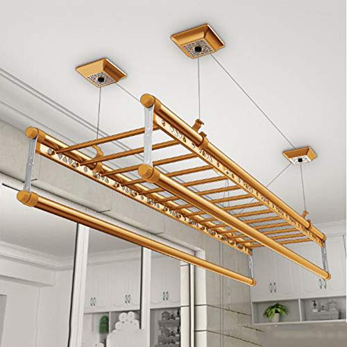 Wäscheständer Decken-Trockner Trockengestell Flaschenzug 4-Stangen 150 cm Aluminiumlegierung – Haushalts-Balkon-Lufttrockner für effizientes Trocknen