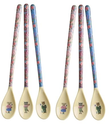 Rice, Lot de 6 Cuillères à latte - Multicolores - Nathalie Lété (MELSP-LNATXC)