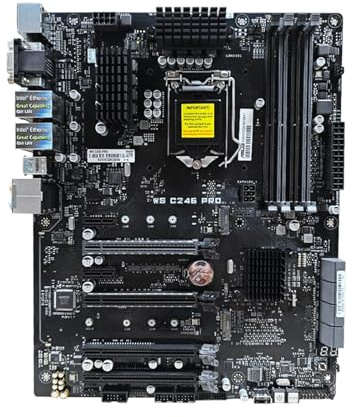 WLTDYZZLDN Scheda Madre Fit for ASUS WS C246 PRO ATX Intel LGA 1151 Supporto CPU I3/i5/i7/i9 8700K 9900KS 9700 DDR4 M.2 HDMI PC Desktop Motherboard