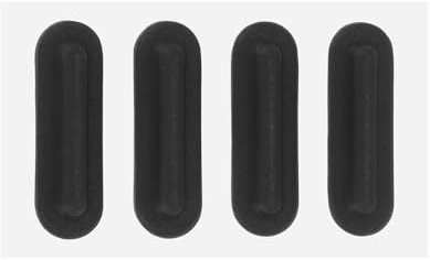 PATIKIL 0.3 Inch / 7.5 mm Laptop Rubber Feet, 4pcs Anti-Skid Pads Oval Computer Bottom Replacement Foot Cover for Laptop Base Consoles Bottom Furniture Feet, Black