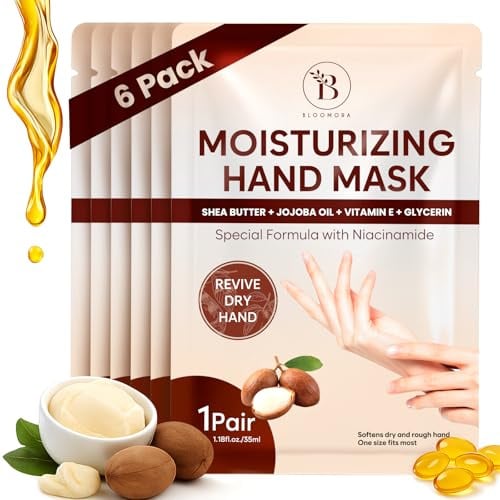 Masque Main Hydratant - Huile de Jojoba et Beurre de Karité - Lot de 6
