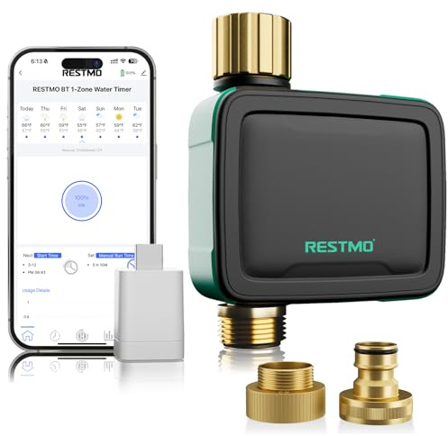 RESTMO Computer di irrigazione a 1 zona Chip Bluetooth + Wi-Fi integrato