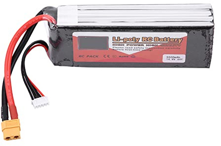 Yinhing ZOP Power 4S 14.8V 5500mAh 60C High Performance Rechargeable LiPo Battery With XT60 Plug for RC Cars Drones and Other High Demand Applications Power Source for Enthusiasts (14.8V 5500mAh 60C