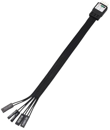 CAZSTYK Durability 9Pin Front Panel Extension Wire for Motherboard Power Switches Drive LED and Reset Connection Cable Computer Power Button Extender