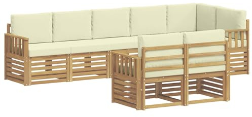 vidaXL Sofagarnituren Massivholz Akazie, Garten-Sofa, modernes Sitzmöbel für draußen, gemütliche Lounge, Terrassenset, stylisches Design