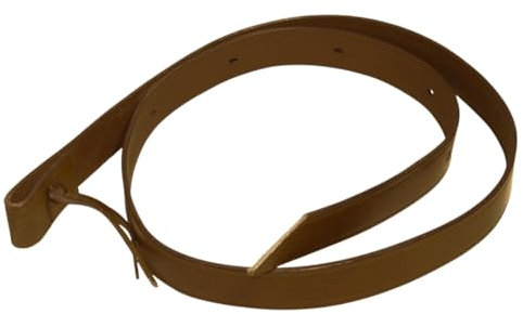 PFIFF 004334 Tie-Strap, Sattelgurt, Westernsattelgurt, Westernsattel, Westernreiten, Leder, braun, ca. 180 x 3,5cm