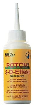 Kreul 49080-Potch Effect, Vernice Trasparente a Base d'Acqua, per Effetti 3D nelle Tecniche a tovagliolo, Colore Transparent, 80 ml, 49080