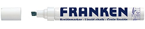 FRANKEN Kreidemarker, Windowmarker, 2-5 mm Keilspitze, 1 Stück, weiß, ZKM 09