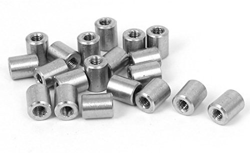 sourcing map M4 x 10mmx8 mm Gewindestange Tube Adapter rund Kupplung Anschluss Muttern 20 Stück de
