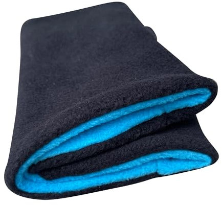 Wollhuhn Warmer Jungen/Mädchen UNSER WÄRMSTER Winter Loop/Schlauchschal/Schlupfschal Zwei Lagen Fleece (Schwarz/Türkis)