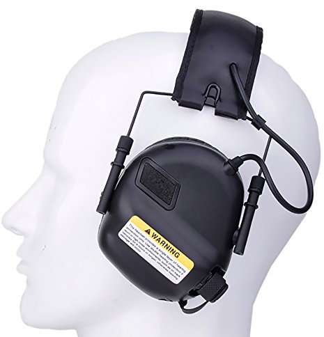 opsmen Elektronischer Gehörschutz Weiche Ohrenschützer Kopfhörer mit AUX Eingang M31 Serie Unterdrückt schädliche Gunshot Noise Verstärkung tiefhängend Sounds (grün)
