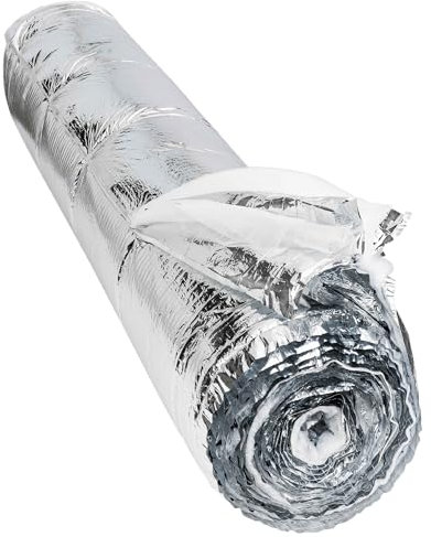 WERKA PRO, Isolant multicouches 5 épaisseurs pour une isolation thermique et phonique optimale, facile à poser et découpable, idéal pour maisons et abris, 20 m², couleur alu.