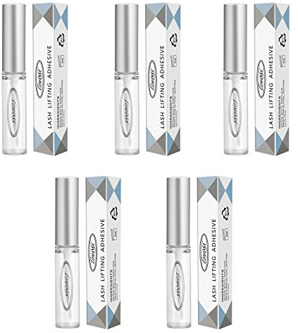 Lomansa Wimpernkleber für Wimpernlifting, Lash Lifting Kleber, Wimpernlifting Kleber, Starke Klebrigkeit Glue für Wimpern und Augenbrauen Lifting(5 Stücke)