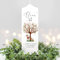 Wandtattoo Loft Taufkerze Mädchen oder Junge personalisierte Patenkerze, Motiv mit Baum, Reh und Hase, 18cm x 7cm, personalisierte Kerze, bedruckte Kerze Taufe, Stumpenkerze, Taufgeschenk