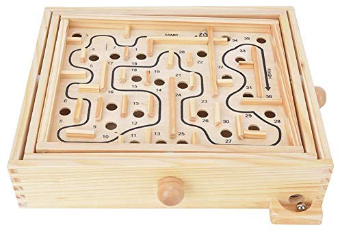 Hölzernes Labyrinth Gehirn Training Spielbrett Erwachsene Kinder Lernspielzeug