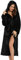 Vlazom Accappatoio Donna Pile Vestaglia Invernale Morbido Vestaglia Accappatoio Microfibra Cappuccio Tasche Cintura per Casa Regalo Natale，Nero，S