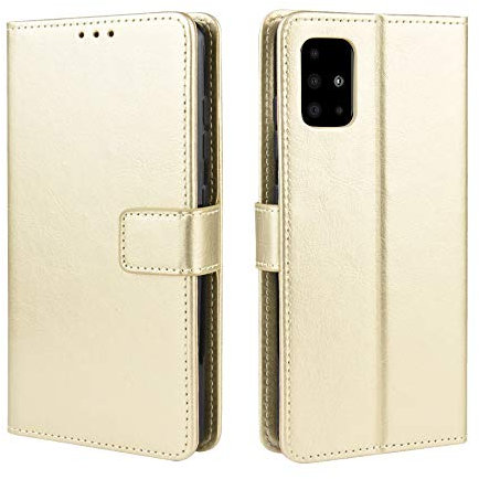 Custodia Samsung Galaxy M51 [Custodia portafoglio] [Staffa] [Slot per schede] [Flip Cover magnetica] Compatibile con lo smartphone Samsung Galaxy M51(D'oro)
