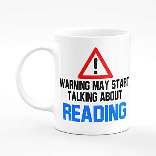 Amelia Gould Apparel Warning may start talking about Reading - Gift for him her 11oz Premium Grade Mug
