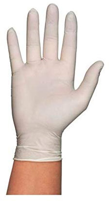 MUNTRADE Guantes de Látex Sin Polvo 3,5 g Blancos | Pack de 100 Uds por caja. (10, XS)