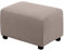 BXFUL Ottomane Schonbezug, Rechteckig Hocker Jacquard, Quadratisch hockerbezug, Hocker Husse für Fußhocker, Hocker Protector Waschbar Überzug hockerabdeckung (X-Large,Taupe)