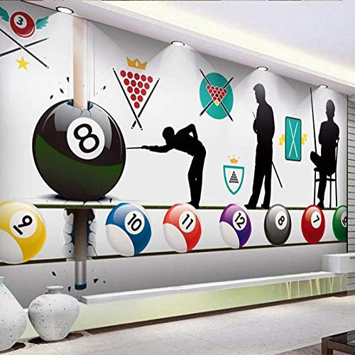 YXTSmurals Fototapete 3D Effekt Farbe Sport Billard Spiel Vlies Tapeten Wandtapete Xxl Moderne Wanddeko Design Wand Dekoration Wohnzimmer Schlafzimmer Büro